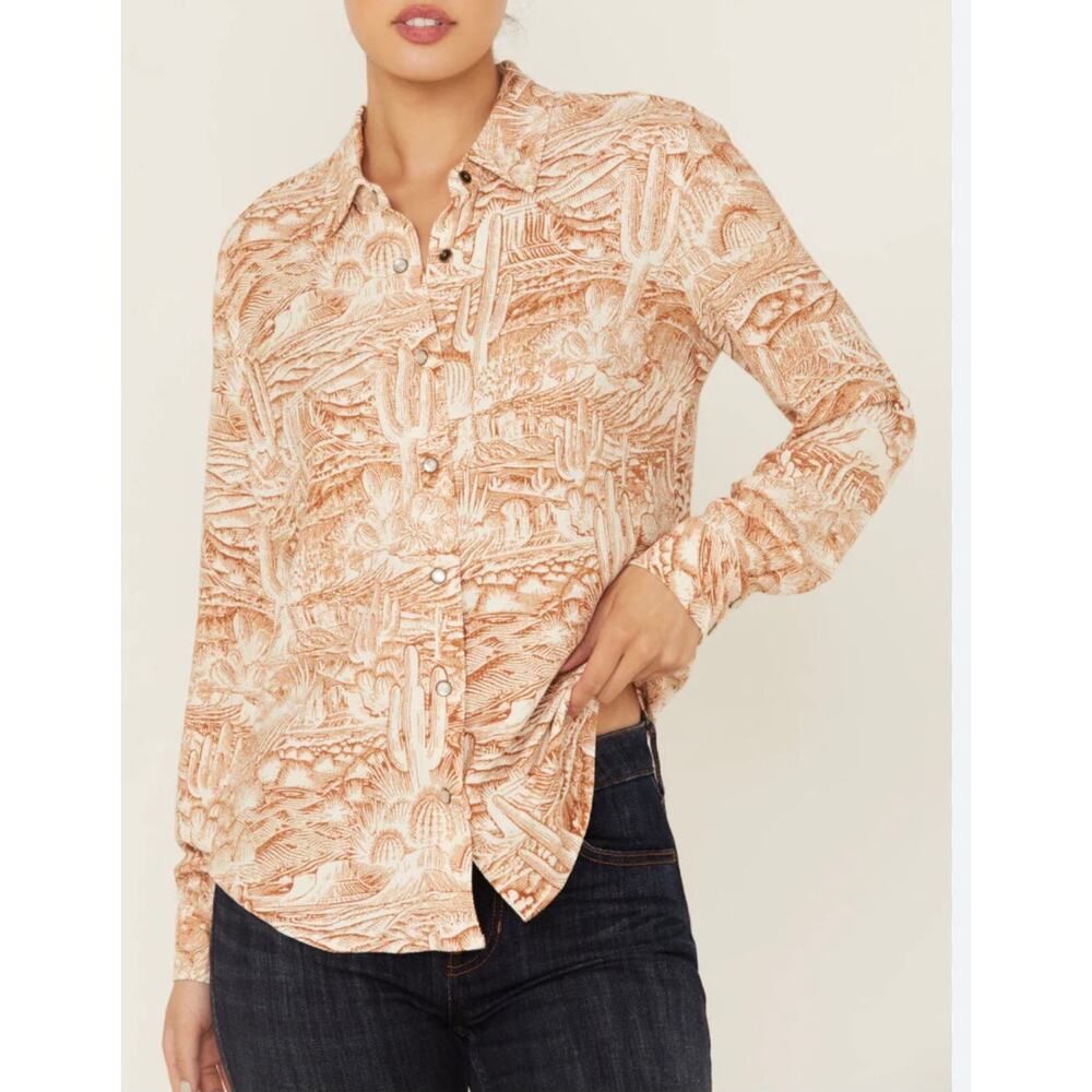 Idyllwind Pearl Snap Western Button Up Desert Cactus XL Country Rodeo Ranch